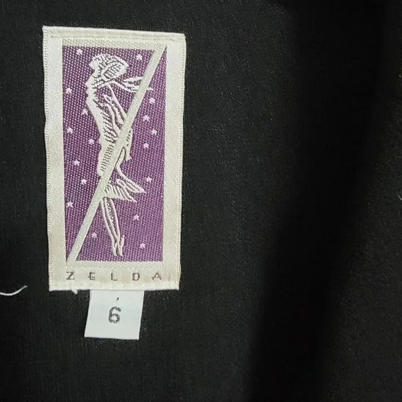 Zelda Vintage Black Belted Front Jacket - Picture 2 of 4